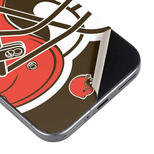 NFL Cleveland Browns Large Logo Pixel 9 Pro XL Skin